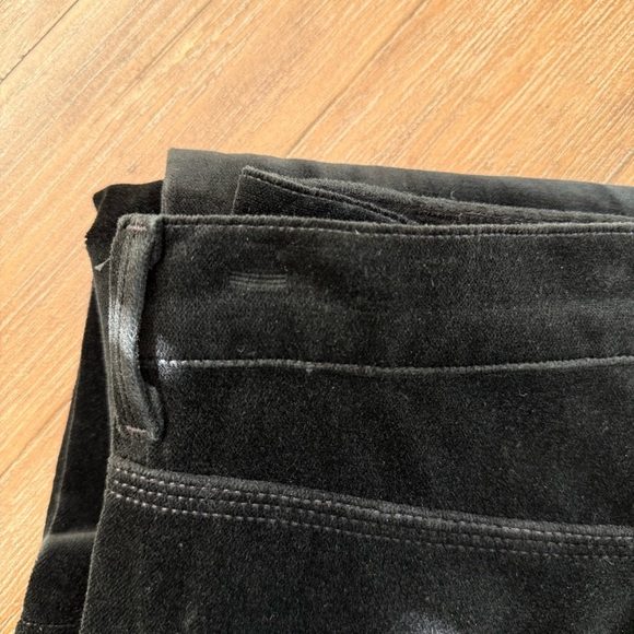 7 For All Mankind High Rise Flare Leg Jeans 70s Black Velvet - Picture 11 of 11